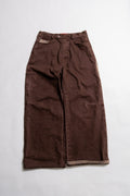 Heavy Baggy Denim (Brown Plaid)