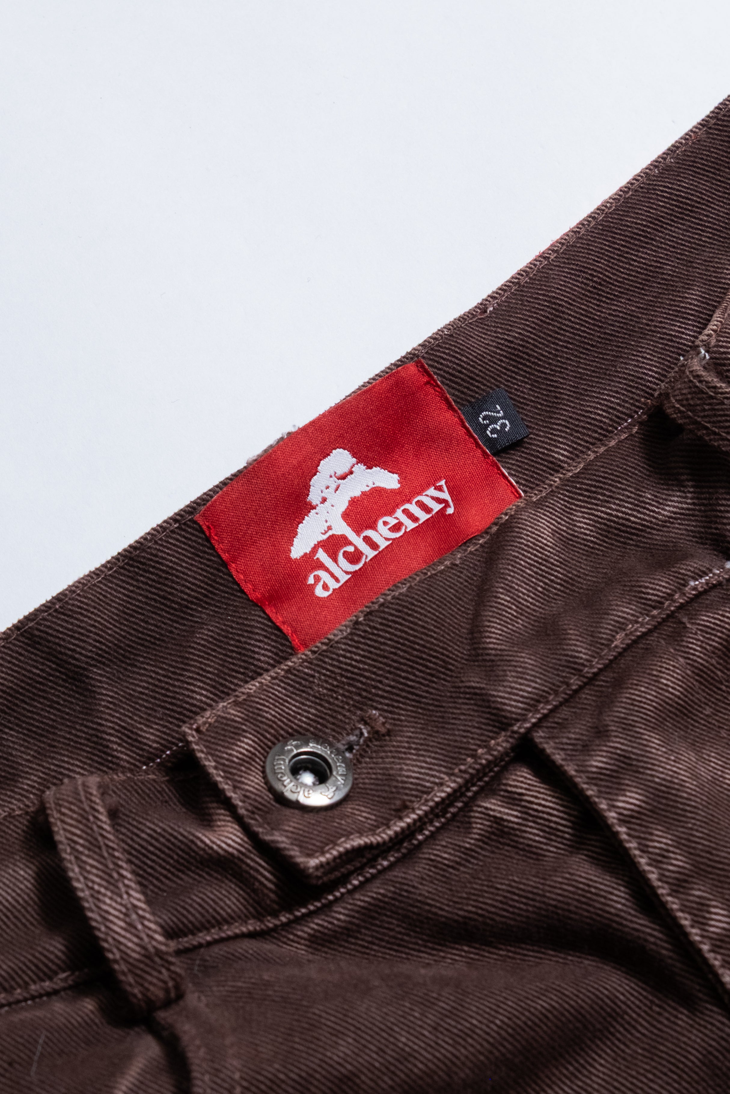 Heavy Baggy Denim (Brown Plaid)