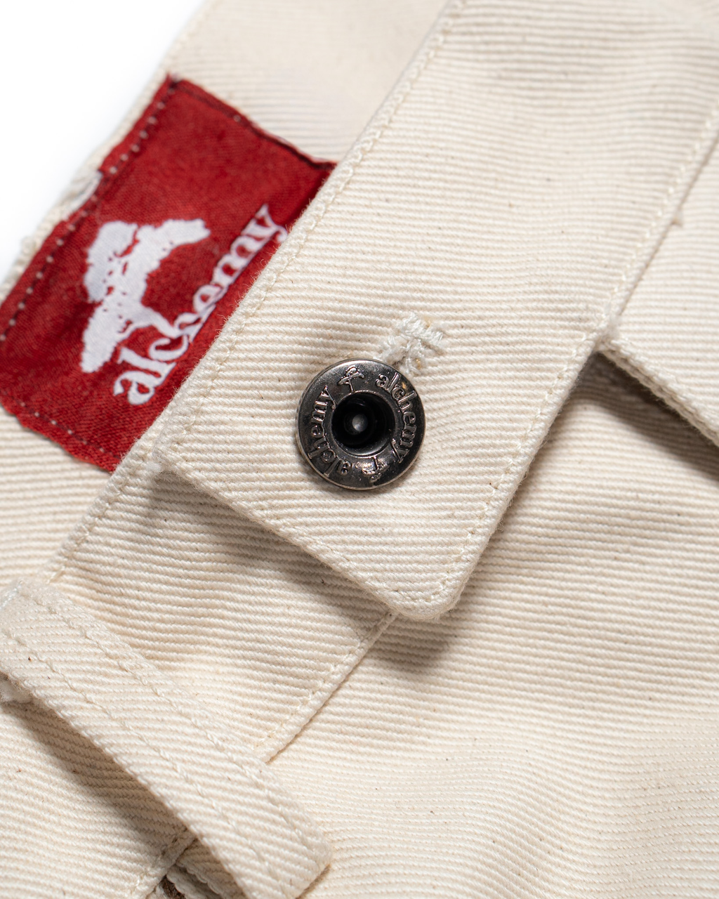 Heavy Baggy Denim (Cream Plaid)